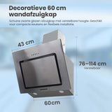 Dunstabzugshaube Heinner DCH-650RIX – schräge Ausführung – 60 cm – 3 Geschwindigkeiten – Bild 6