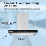 Heinner DCH-650TIX Wandesse Dunstabzugshaube 60 cm – 3 Geschwindigkeiten – Touch – Bild 5