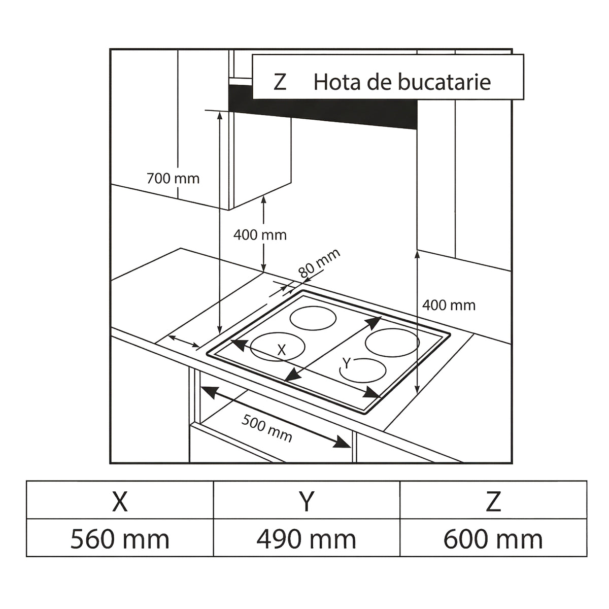 Heinner HBH-M495IWFIX Gaskochfeld – 59 cm – 4 Brenner – Wokbrenner – Gusseisenroste – Bild 8