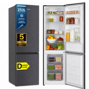 Heinner HCNF-HM253INVDGD Kühl-Gefrierkombination – 253 l – Total No Frost – Inverter-Kompressor – Produktfoto