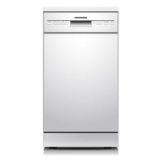 Heinner HDW-FSM45510WE freistehender Geschirrspüler – 10 Maßgedecke – AquaStop – Energieklasse E – Weiß