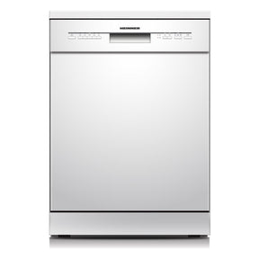 Heinner HDW-FSM60514WE freistehender Geschirrspüler – 14 Maßgedecke – AquaStop – Energieklasse E – Weiß – Produktfoto