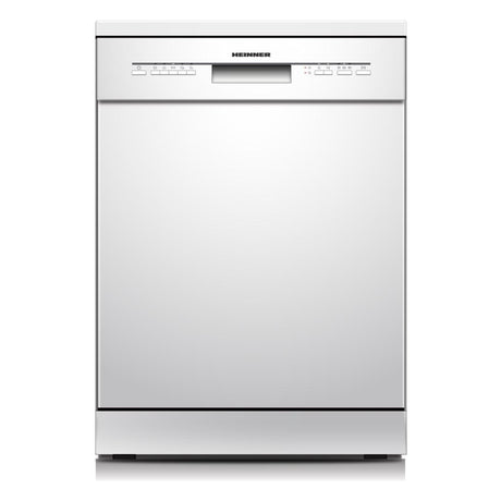 Heinner HDW-FSM60514WE freistehender Geschirrspüler – 14 Maßgedecke – AquaStop – Energieklasse E – Weiß – Produktfoto