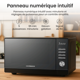 Heinner Mikrowelle HMW-MD25DMRBK – 25 Liter – 800 W – 8 automatische Programme – schwarz – Bild 5