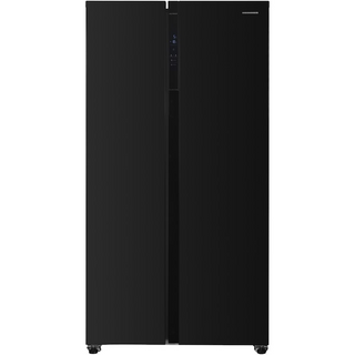 Heinner Amerikanischer Kühlschrank HSBS-H442NFBKE – 442L – schwarz – Energieeffizienzklasse E