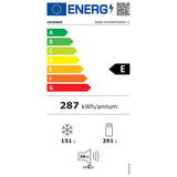 Heinner Amerikanischer Kühlschrank HSBS-H442NFGWHE – 442L – No Frost – Weiß – Energieeffizienzklasse E – Energielabel