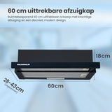 Heinner HTCH-440GBK Dunstabzugshaube – Energieeffizienzklasse B – Schwarz – Bild 6