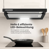 Heinner HTCH-F400BK Dunstabzugshaube – Energieeffizienzklasse B – Schwarz – Bild 5