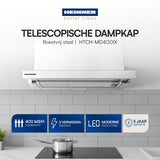 Heinner HTCH-MD400IX Dunstabzugshaube – Energieeffizienzklasse B – Inox – Bild 3