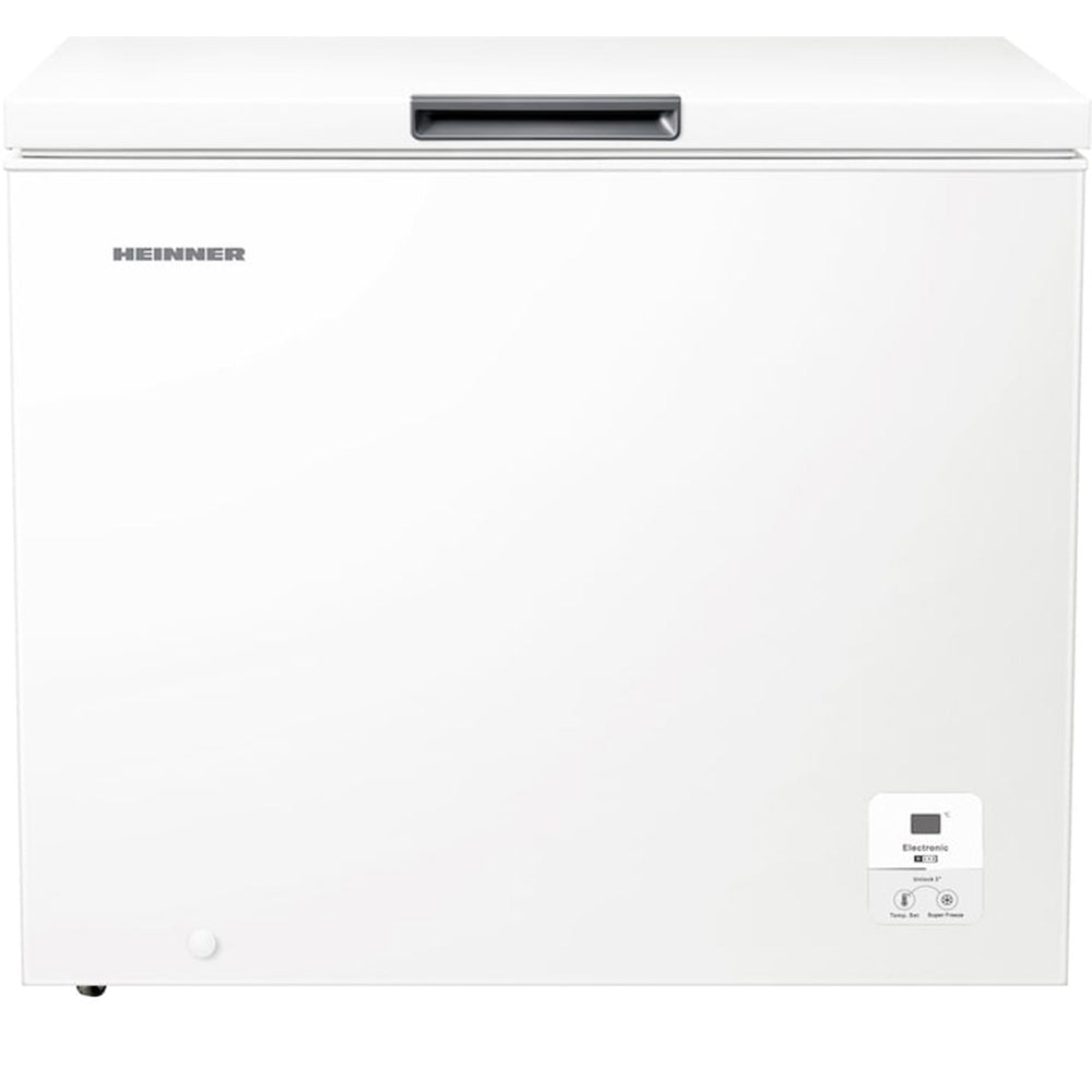 Heinner Gefriertruhe HCF-HS248EE – 248 Liter – Superfrostfunktion – Energieeffizienzklasse E – Bedienfeld