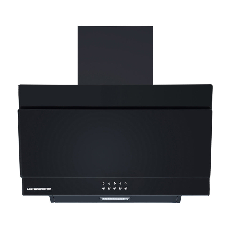 Heinner DCH-350RGBK Dunstabzugshaube Schräghaube – 60 cm – 3 Geschwindigkeiten – schwarz – Bedienfeld