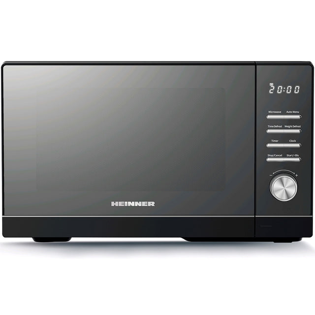 Heinner Mikrowelle HMW-MD25DMRBK – 25 Liter – 800 W – 8 automatische Programme – schwarz – Bedienfeld