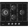 Heinner HBH-M452IWFGBK Einbau-Gaskochfeld – 4 Brenner – Wokbrenner – Gusseisenroste – Schwarz