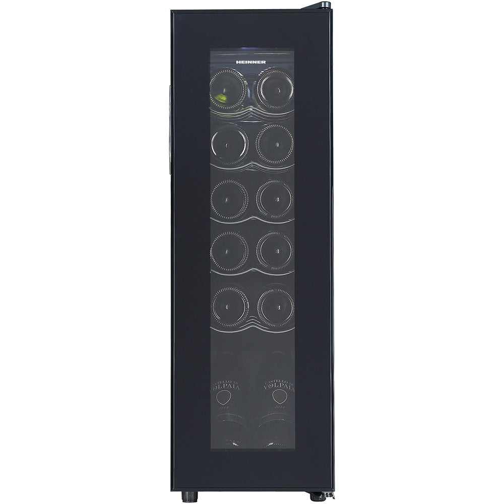 Heinner HRV-A45DRM12 Weinkühlschrank – 45 Liter – 12 Flaschen – Metallregale – Produktfoto