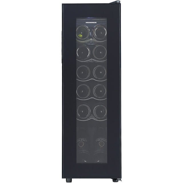 Heinner HRV-A45DRM12 Weinkühlschrank – 45 Liter – 12 Flaschen – Metallregale – Produktfoto