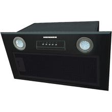 Heinner Dunstabzugshaube HBIH-MD600BK – Einbau – 52 cm – 3 Geschwindigkeiten – Schwarz