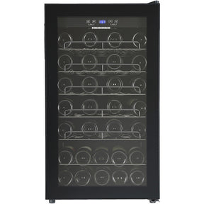 Heinner HRV-A118DRM40 Weinkühlschrank – 118 Liter – 40 Flaschen – Metallregale – Produktfoto