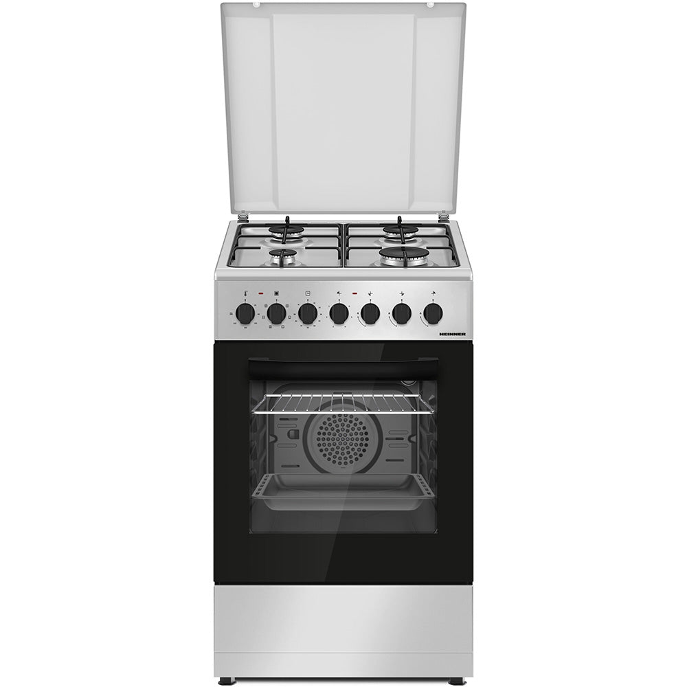 Heinner Gasherd HFSC-S60LITGC-SL – 50 cm – 4 Zonen – Ofen mit 6 Funktionen und Grill – Bild 2