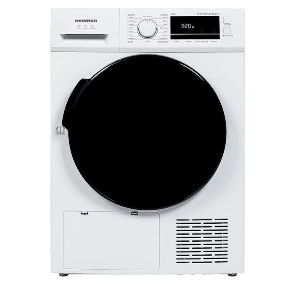 Heinner Wärmepumpentrockner HHPD-M9G5PBKD – 9 kg – Energieeffizienzklasse D – Produktfoto