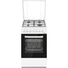 Heinner Gasherd HFSC-S60LITGC-WH – 60 cm – 4 Zonen – Backofen mit 7 Funktionen – Grill – Weiß