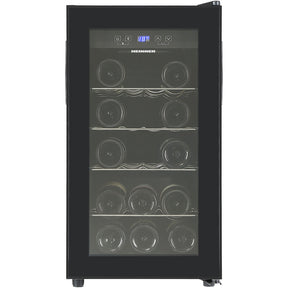 Heinner HRV-A52DRM18 Weinkühlschrank – 55 Liter – 18 Flaschen – Holzablagen – Produktfoto