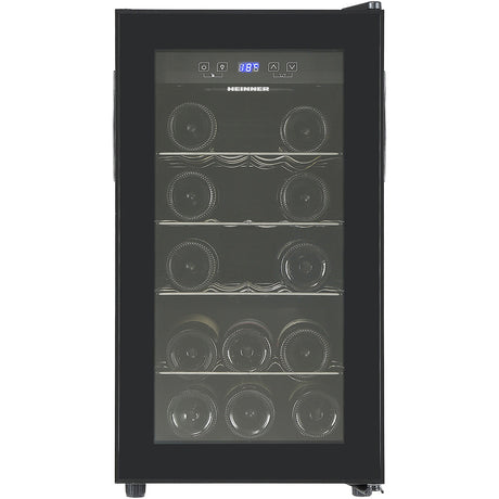 Heinner HRV-A52DRM18 Weinkühlschrank – 55 Liter – 18 Flaschen – Holzablagen – Produktfoto