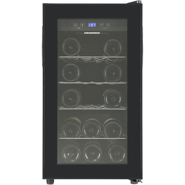 Heinner HRV-A52DRM18 Weinkühlschrank – 55 Liter – 18 Flaschen – Holzablagen – Produktfoto