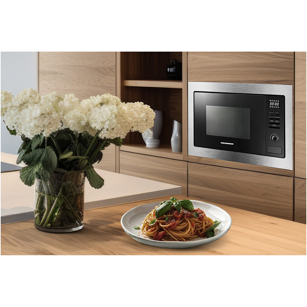 Heinner Mikrowelle HMW-MDBI25GDIX – Einbau – 25 L – Grill – digital – Edelstahl – Bild 9