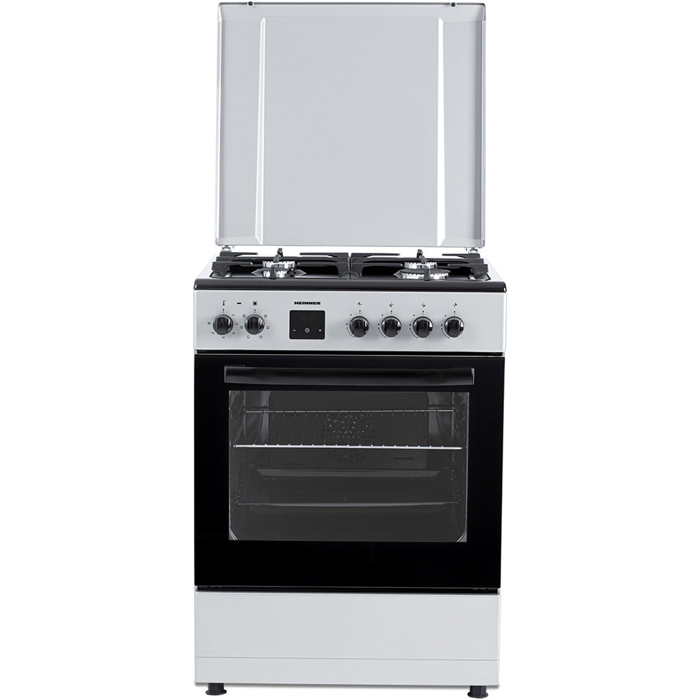 Heinner HFSC-S66FDC-BIX Gasherd – 4 Brenner – Backofen mit 6 Funktionen – Grill – Bedienfeld