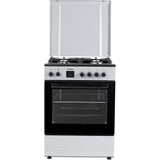 Heinner HFSC-S66FDC-BIX Gasherd – 4 Brenner – Backofen mit 6 Funktionen – Grill – Bedienfeld