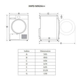 Heinner HHPD-M9G3A++ Wärmepumpentrockner – 9 kg – Anti-Siphon – Bild 2