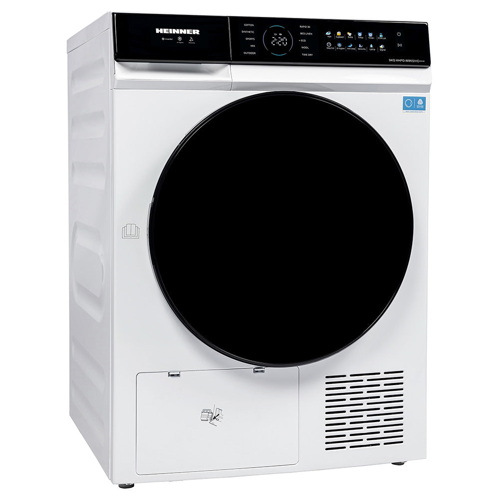 Heinner Wärmepumpentrockner HHPD-M9K5IVC 9 kg – Inverter – Energieeffizienzklasse C – Bedienfeld
