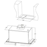 Heinner Dunstabzugshaube HBIH-MD600BK – Einbau – 52 cm – 3 Geschwindigkeiten – Schwarz – Bild 2