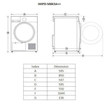 Heinner HHPD-M8K3A++ Wärmepumpentrockner – 8 kg – Knitterschutz – Bild 2