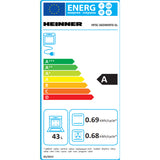 Heinner Gasherd HFSC-S65MIXFD-SL – 4 Brenner – Elektro-Ofen mit Grill – Energielabel