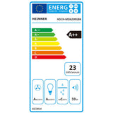 Heinner Dunstabzugshaube HDCH-MD620RGBK – 60 cm – 4 Geschwindigkeiten – Schwarz – Energielabel