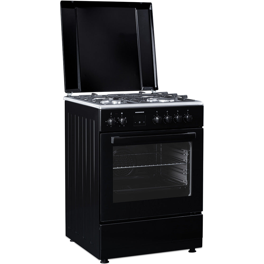 Heinner Gasherd HFSC-S66FDCC-IBK – 50 cm – 4 Kochfelder – Backofen mit 6 Funktionen und Grill – Schwarz – Bild 15