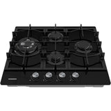 Heinner HBH-M452IWFGBK Einbau-Gaskochfeld – 4 Brenner – Wokbrenner – Gusseisenroste – Schwarz – Bild 3