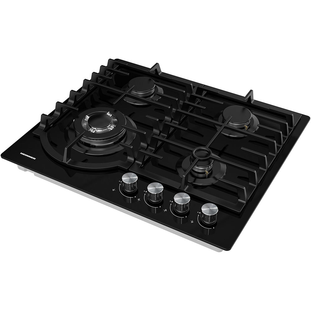 Heinner HBH-M447IWFGBK Einbau-Gaskochfeld – 4 Brenner – Wokbrenner – Gusseisenroste – Bild 3