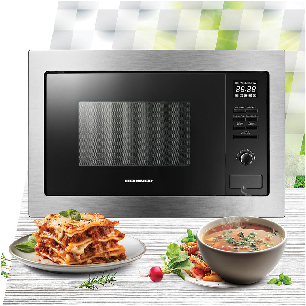 Heinner Mikrowelle HMW-MDBI25GDIX – Einbau – 25 L – Grill – digital – Edelstahl – Bild 10