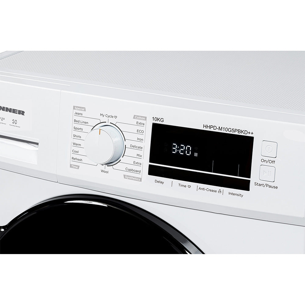Heinner Wärmepumpentrockner HHPD-M10G5PBKD – 10 kg – Touch Control – Energieeffizienzklasse D – Bedienfeld