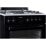 Heinner Gasherd HFSC-S66FDCC-IBK – 50 cm – 4 Kochfelder – Backofen mit 6 Funktionen und Grill – Schwarz – Bedienfeld