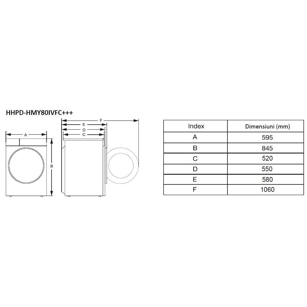 Heinner Wärmepumpentrockner HHPD-HMY80IVFC – 8 kg – Inverter – Energieeffizienzklasse C – Bild 8