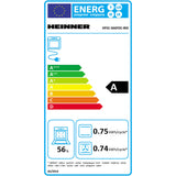 Heinner HFSC-S66FDC-BIX Gasherd – 4 Brenner – Backofen mit 6 Funktionen – Grill – Energielabel