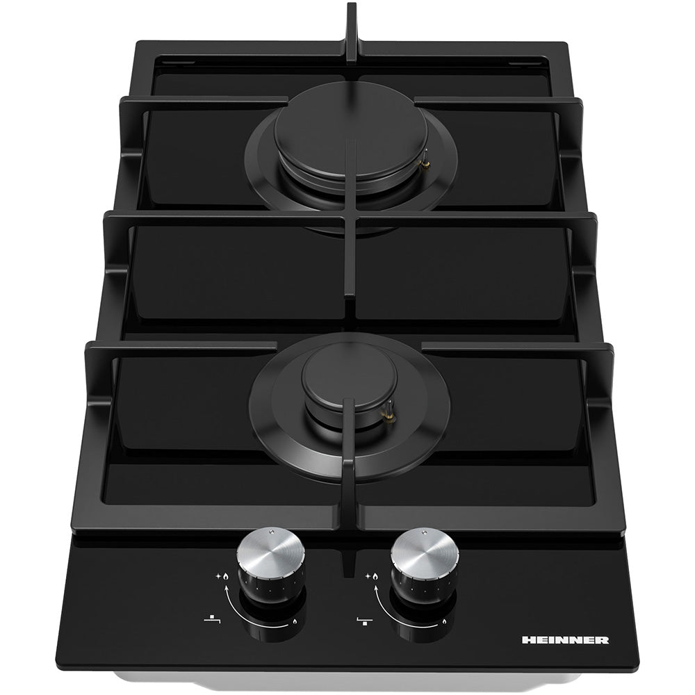 Heinner HBH-M302FGBK Gaskochfeld – 30 cm – 2 Brenner – Gusseisenroste – Schwarz – Bild 11