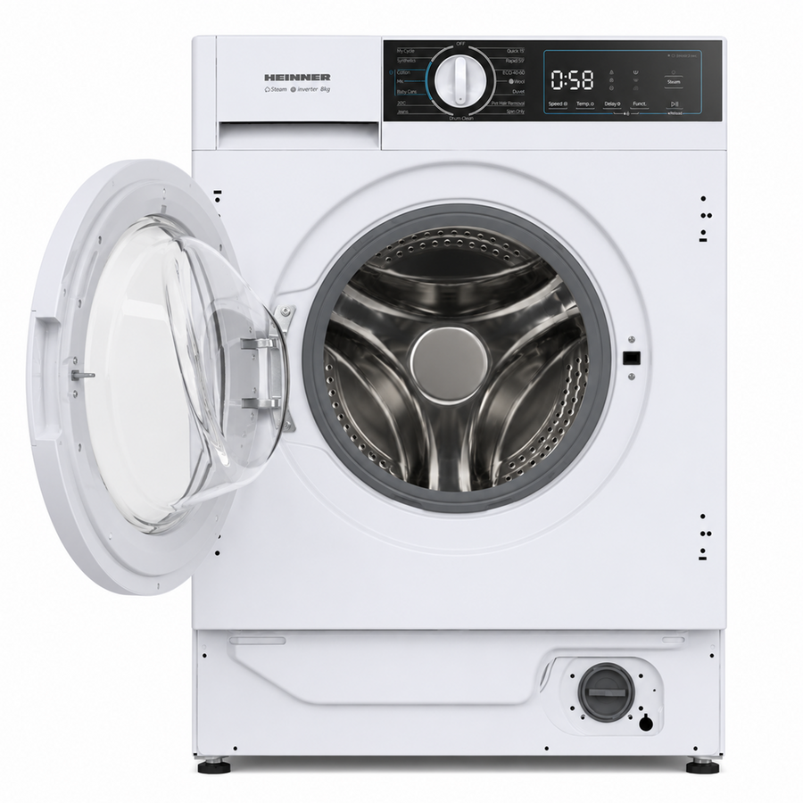 Heinner HWM-BI814IVA+++ Inbouw Wasmachine 8 kg – 1400 RPM