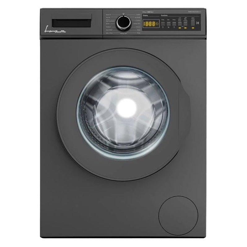 Fram FWM-V814T2SD Waschmaschine 8 kg – 1400 U/min – LED-Display – Allergieprogramm – Kindersicherung – Grau – D – Produktfoto