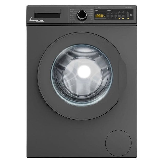 Fram FWM-V814T2SD Waschmaschine 8 kg – 1400 U/min – LED-Display – Allergieprogramm – Kindersicherung – Grau – D – Produktfoto