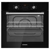 Heinner HBO-S568LDTGC-BK Einbaubackofen – 56 L – 7 Funktionen – Heißluft, Grill & Timer – LED Touch – Energieeffizienzklasse A – Schwarz