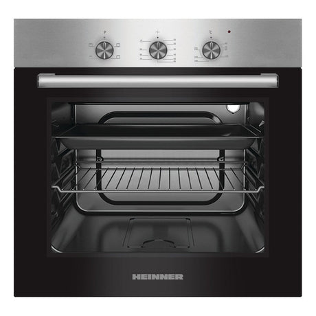 Heinner Einbaubackofen HBO-S624LTG-IX – 62 Liter – Heißluft – Grill – Produktfoto